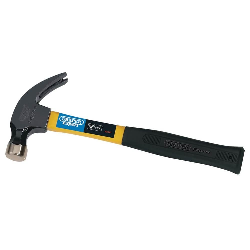 Draper Expert 63347 Fibreglass Shafted Claw Hammer 560G/20Oz each