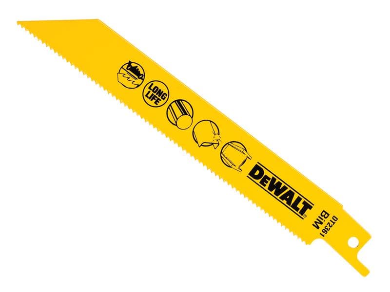 Dewalt DT2361-QZ Bi-Metal Reciprocating Blade For Metal 152Mm X 14 Tpi (Pack 5)