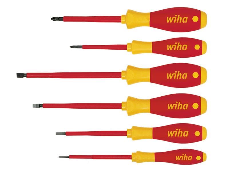 Wiha 00833 Softfinish® Electric Sl/Ph Screwdriver Set 6 Piece
