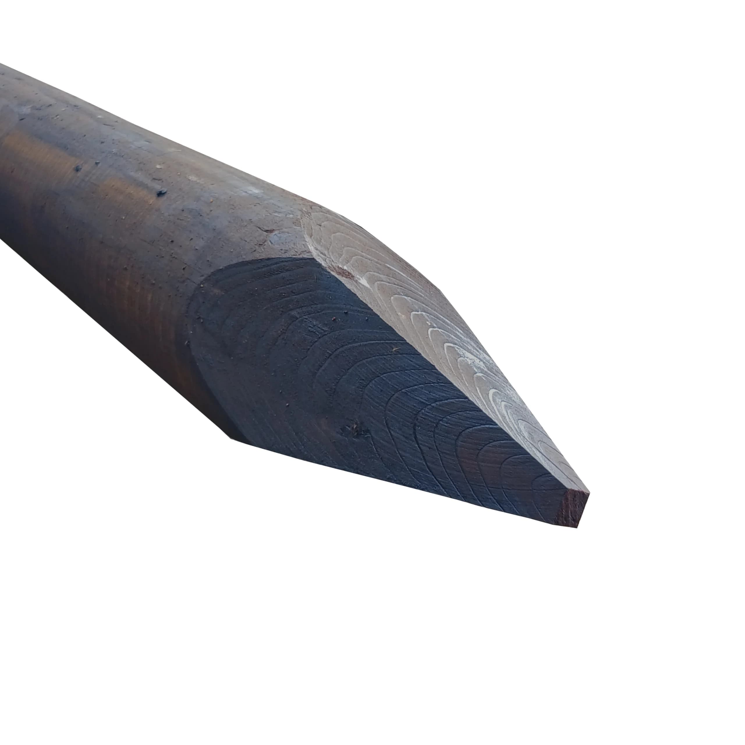UK 3m x 150mm Creosoted Machined Round Strainer Post Pointed