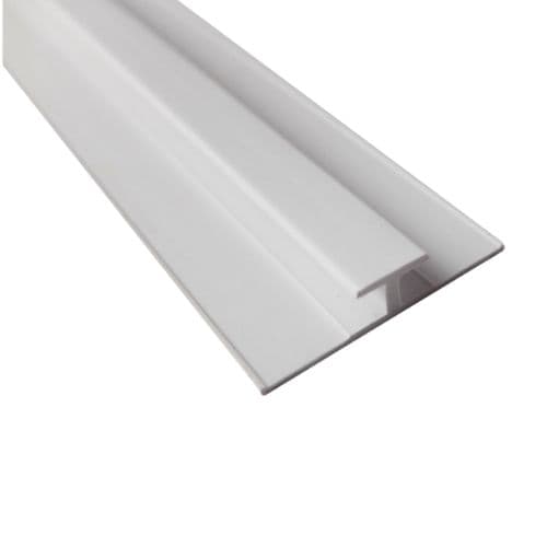 Compact Composite Wall Panel 4mm H Joint Trim - 2440mm White Tile