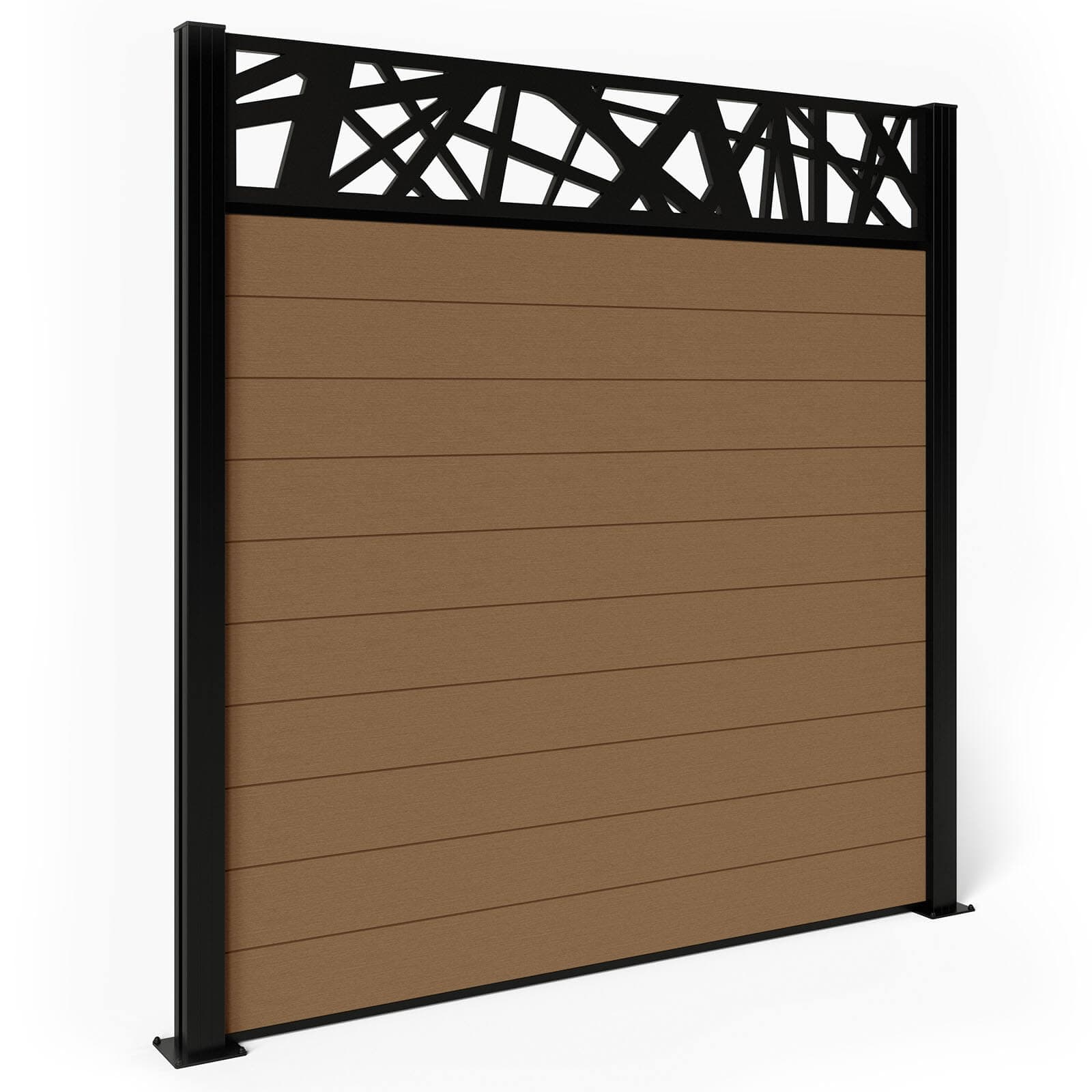 Dino Decking Composite Fence Panels - Amber with Aluminium Posts 1.8m