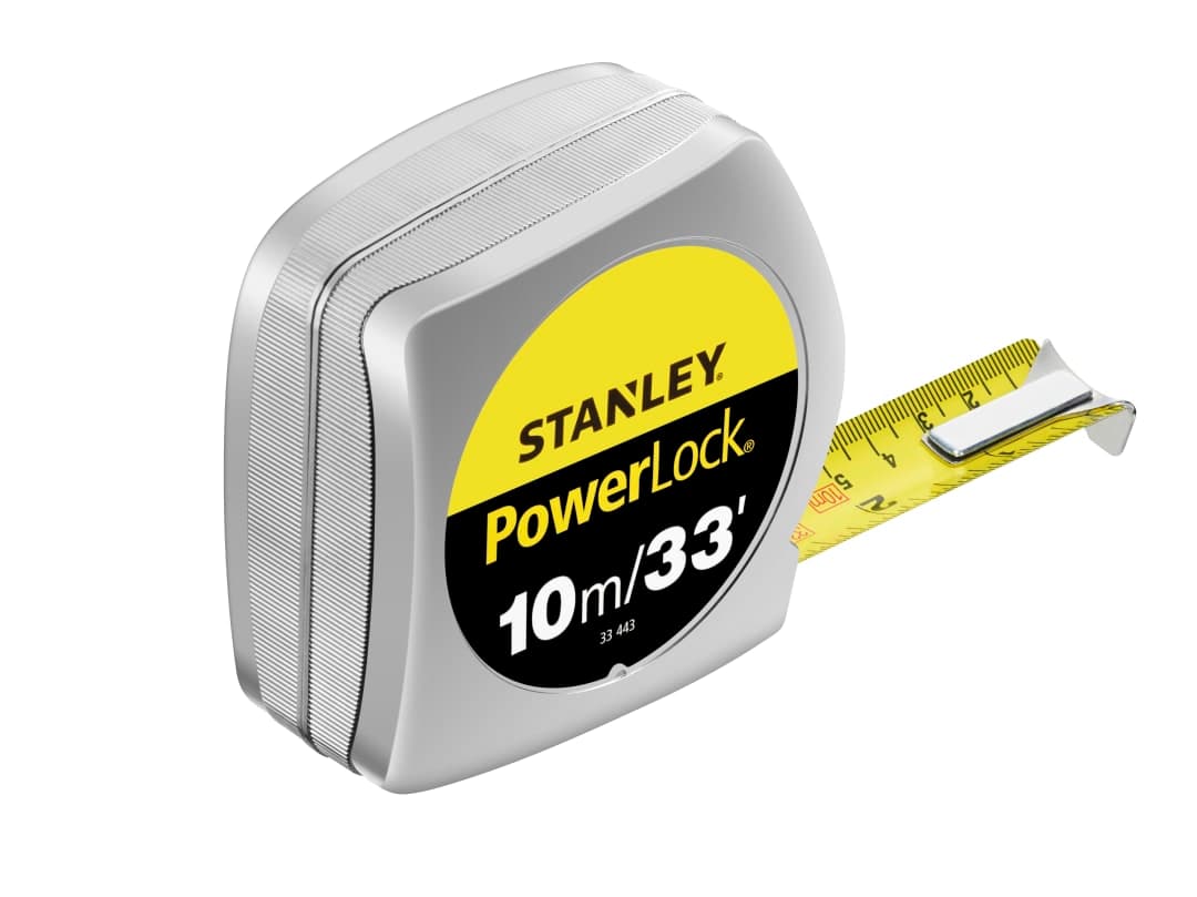 STANLEY® Hand Tools PowerLock® Classic Pocket Tape 10m/33ft (Width 25mm) 0-33-443