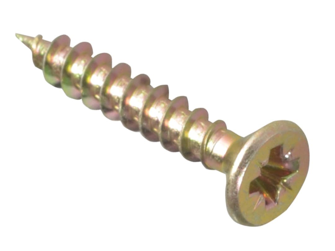 ForgeFix Multi-Purpose Pozi Compatible Screw CSK ST ZYP 4.0 x 25mm Box 200 MPS425Y