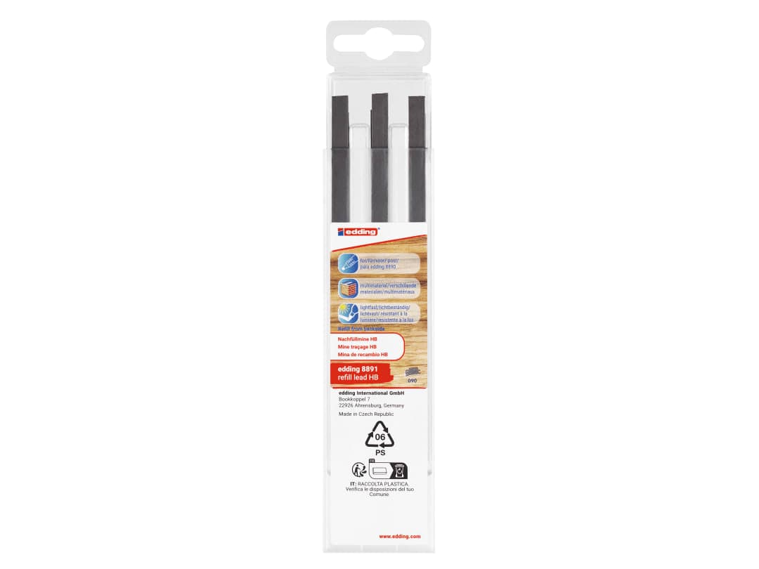 edding 8891 Refill HB Lead Set, 6 Piece 4-8891-6090