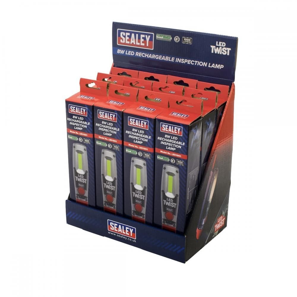 Sealey LED1001DB Rechargeable Inspection Light 8W Led - Display Box Of 12