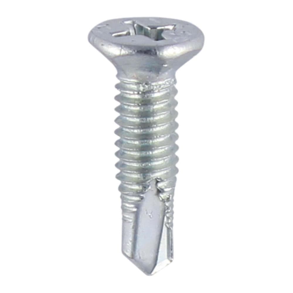 Timco 232Z Window Fabrication Screws - Countersunk Facet - Ph - Metric Thread - Self-Drilling Point - Zinc M4 X 19