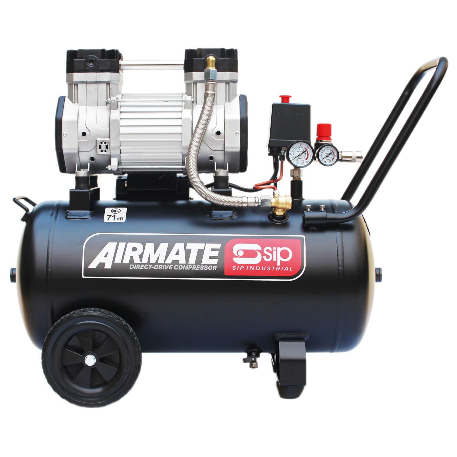 Sip Dd 3Hp 50Ltr Low Noise Oil-Free Direct Drive Compressor 05480