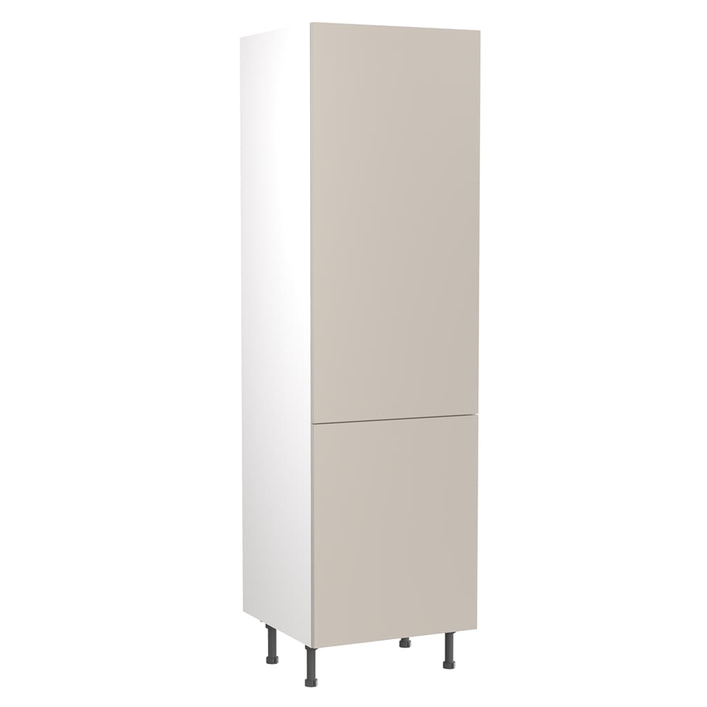 Kitchen Kit Flatpack 600 Larder Cabinet Value Slab Standard Matt Light Grey