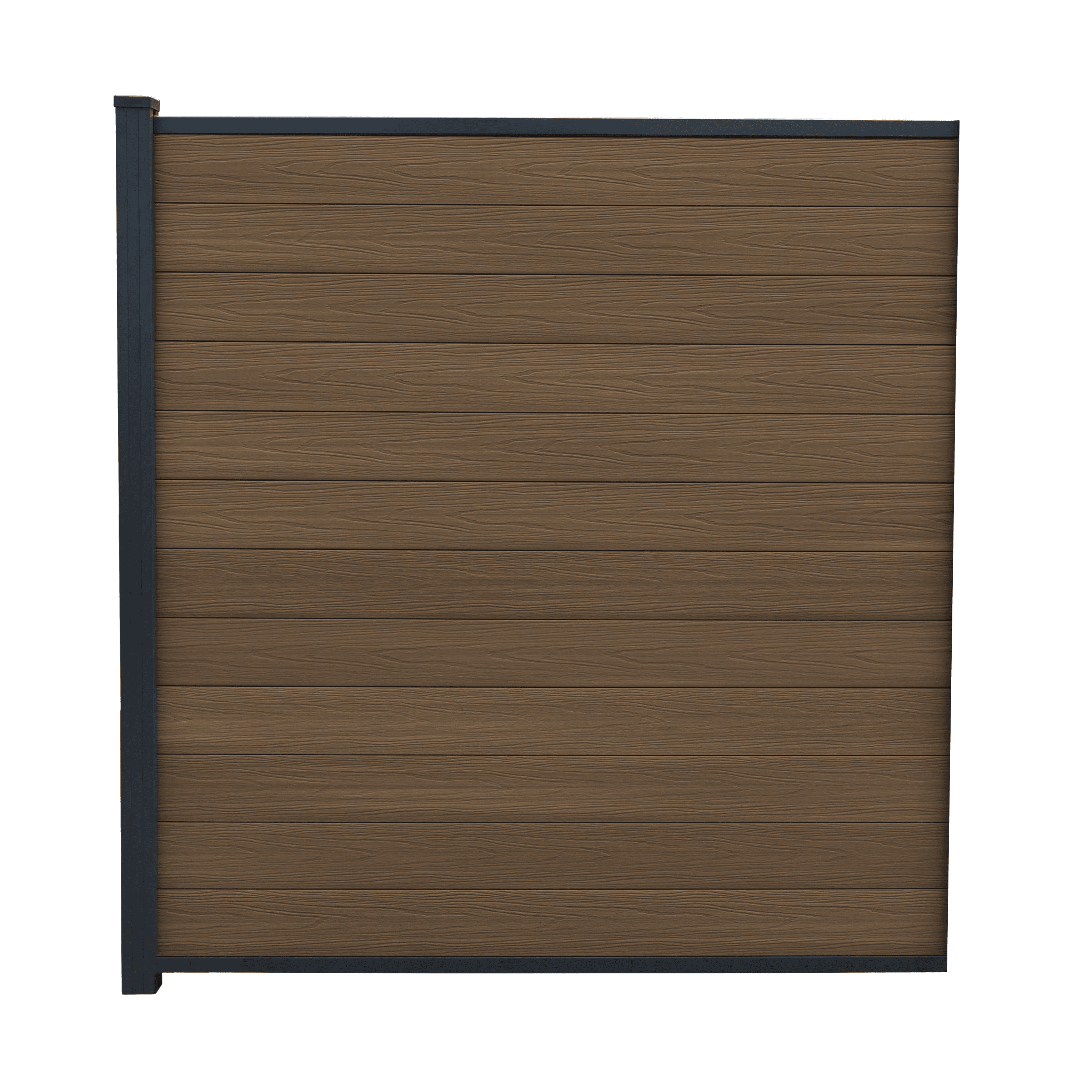 PIRAHNA Piranha Brown Cedar 6ft in Ground Composite Fence Kit 6ft