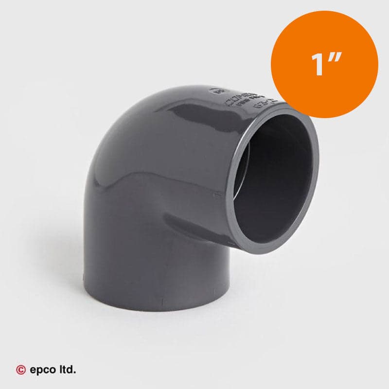 1" U-PVC 90 Degree Plain Elbow