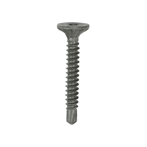 Drywall Construction Metal Stud Cement Board Screws - PH - Countersunk Wafer - Self-Drilling - Exterior - Silver Organic