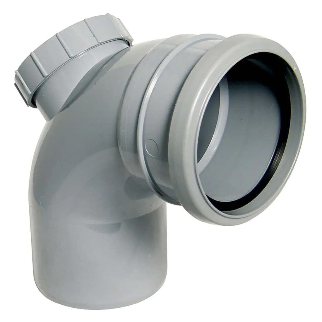 Single Socket 92.5 Access Bend 110Mm Grey Soil Sp169G