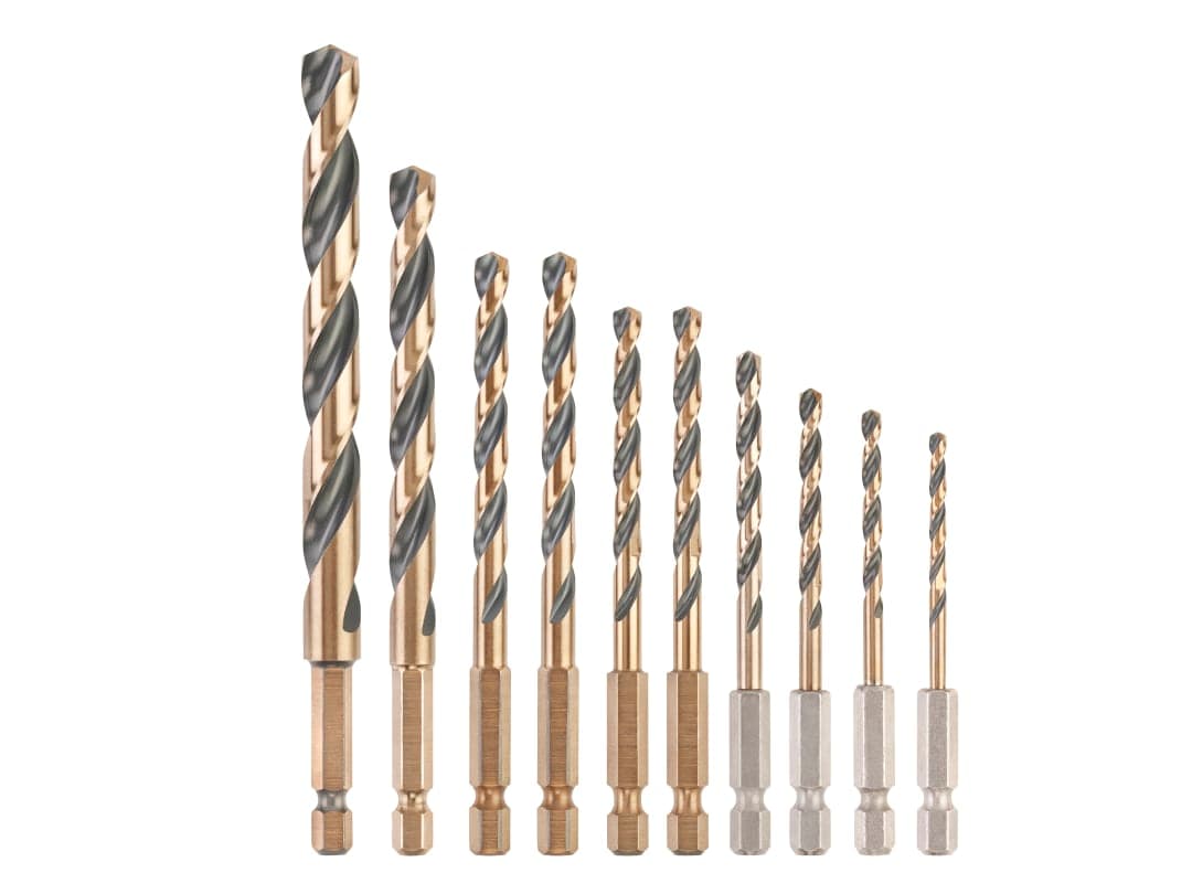 DEWALT Power Tools DT20620 BLACK&GOLD HSS Drill Set, 10 Piece DT20620-QZ