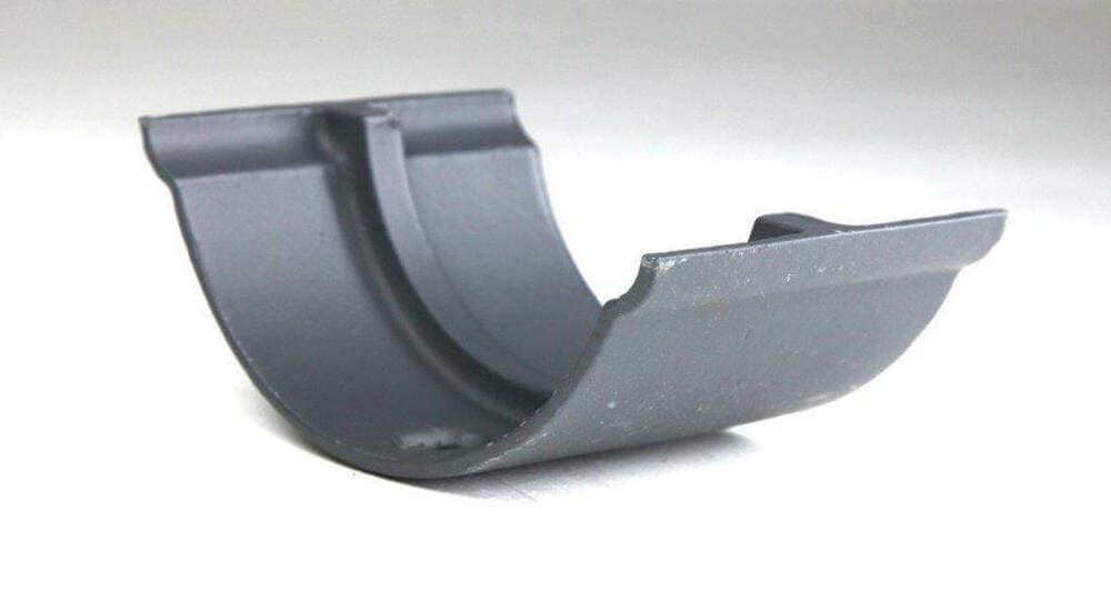 Hargreaves Premier Cast Iron Beaded Half Round Gutter Union - 115mm Primed