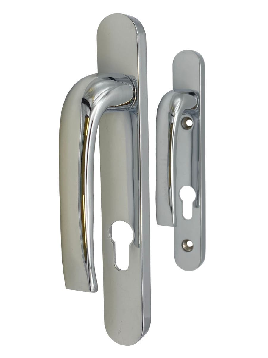 Eurolock UPVC Door Handle - Polished Chrome - 220mm - Hardware Solutions