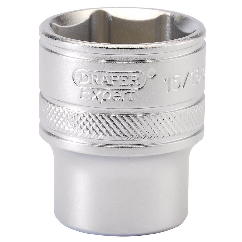 Draper Expert 16633 6 Point Imperial Socket 1/2in Sq. Dr. 15/16in each