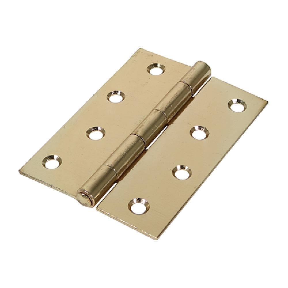 Timco 434167 Butt Hinge - Fixed Pin (1838) - Electro Brass 100 X 70