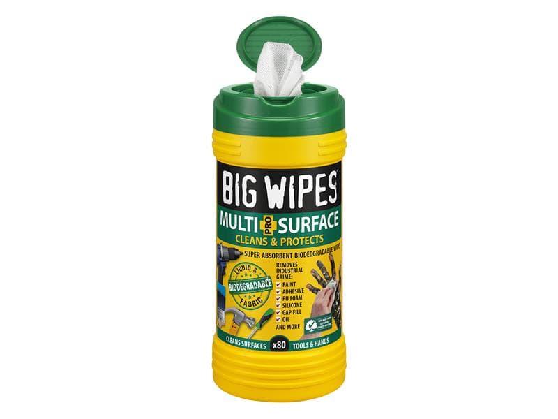 Big Wipes 2440 0000 Multi-Surface Bio Pro+ Antiviral Wipes (Tub 80)
