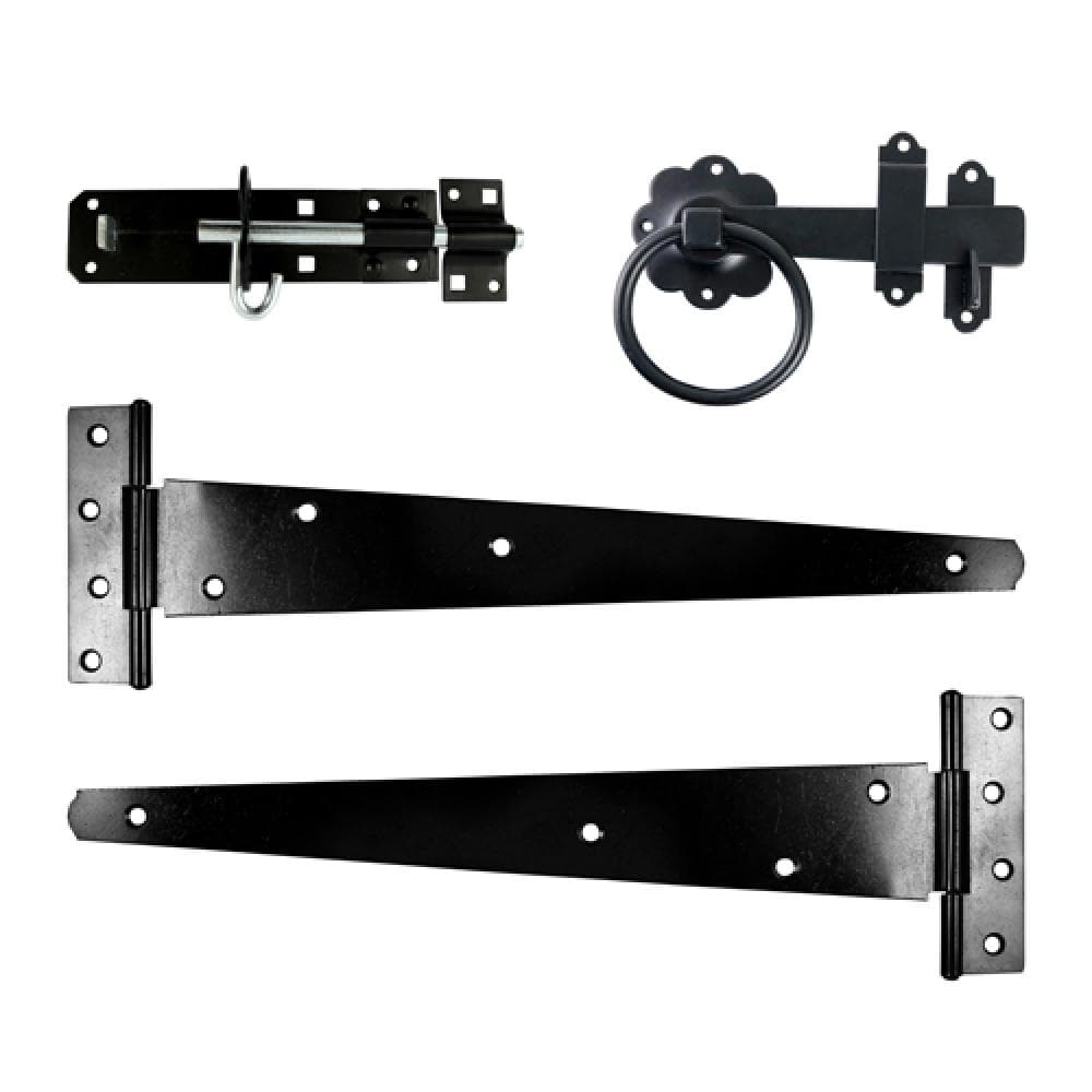 Timco 427548 Side Gate Kit - Ring Latch - Black 18in TIMbag 1