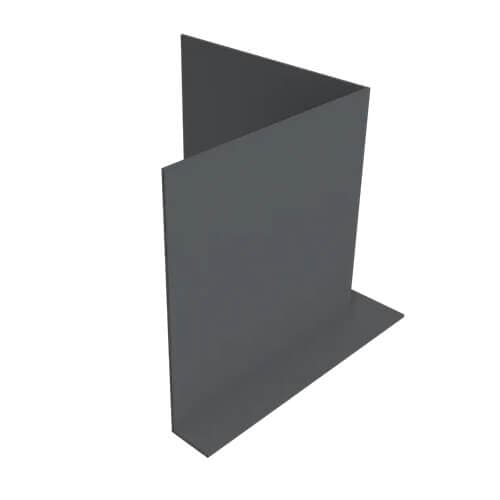 Aluminium Fascia L Profile Internal 90 Degree Corner - 175mm x 2mm Anthracite Grey (7016 Matt)