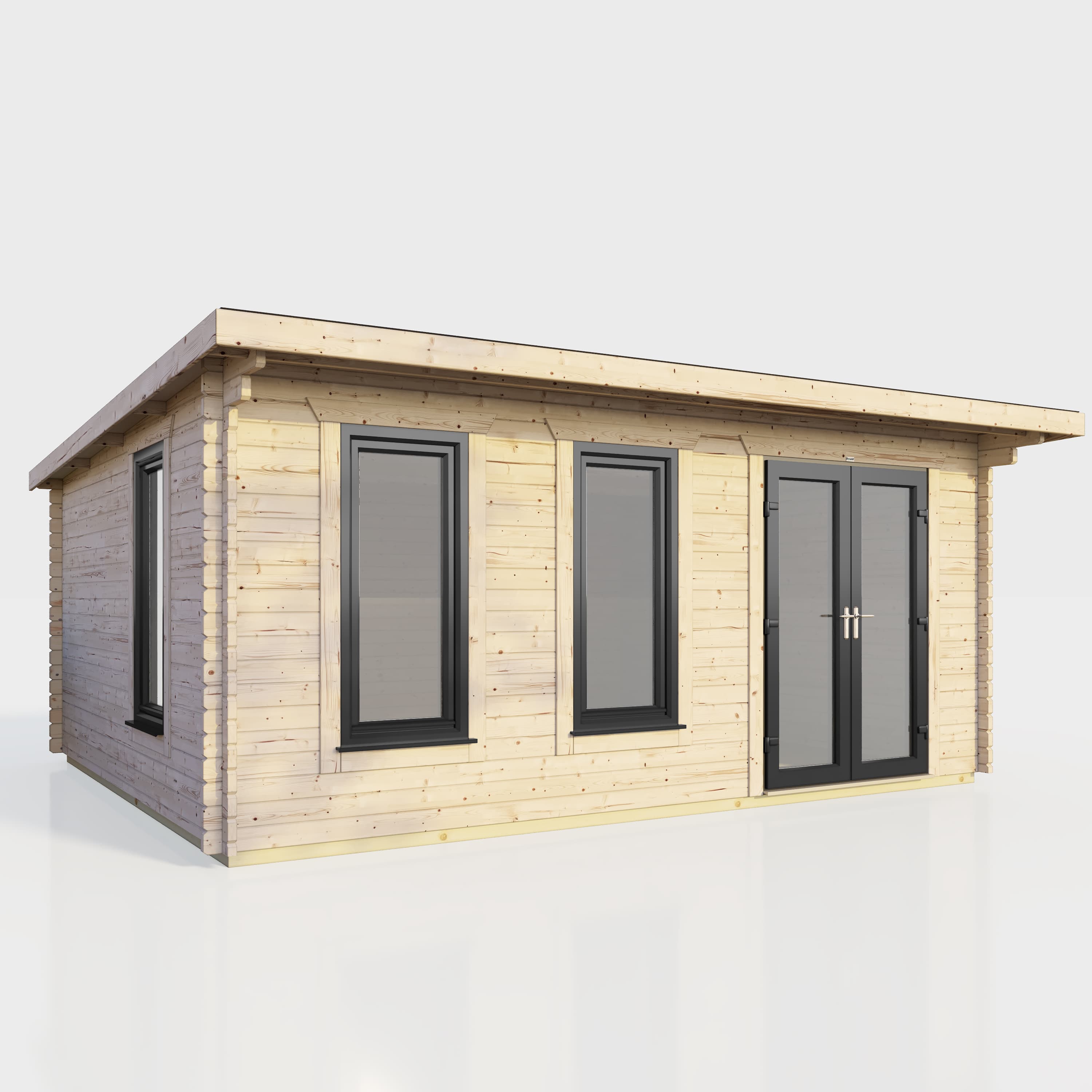 Powersheds 18 x 12 Power Pent Log Cabin Right Doors