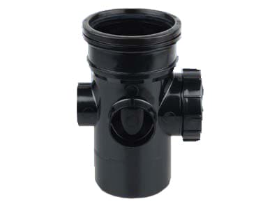 Osma Wavin OsmaSoil S/S bossed access pipe 110mm black