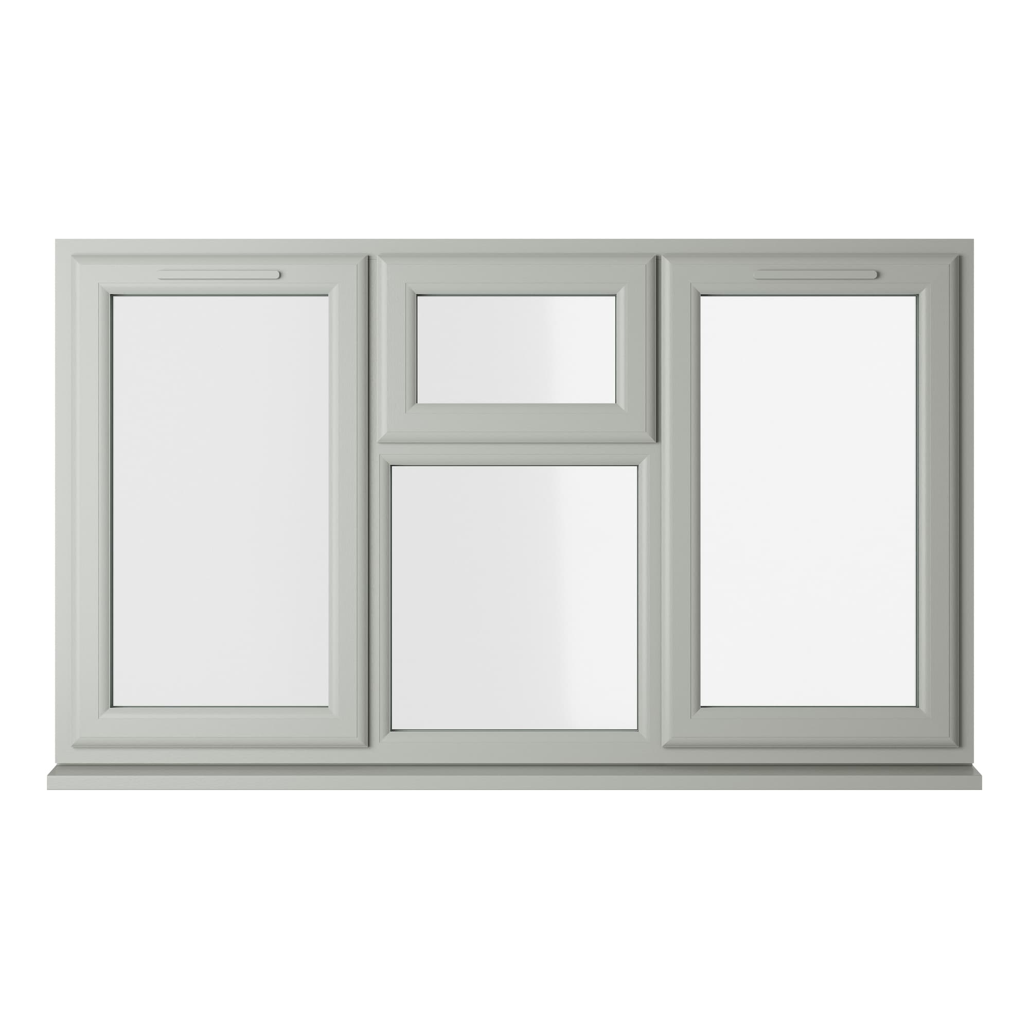Crystal Double Glazed uPVC Window Agate/White Left & Right Hung 1190mm x 1770mm Clear