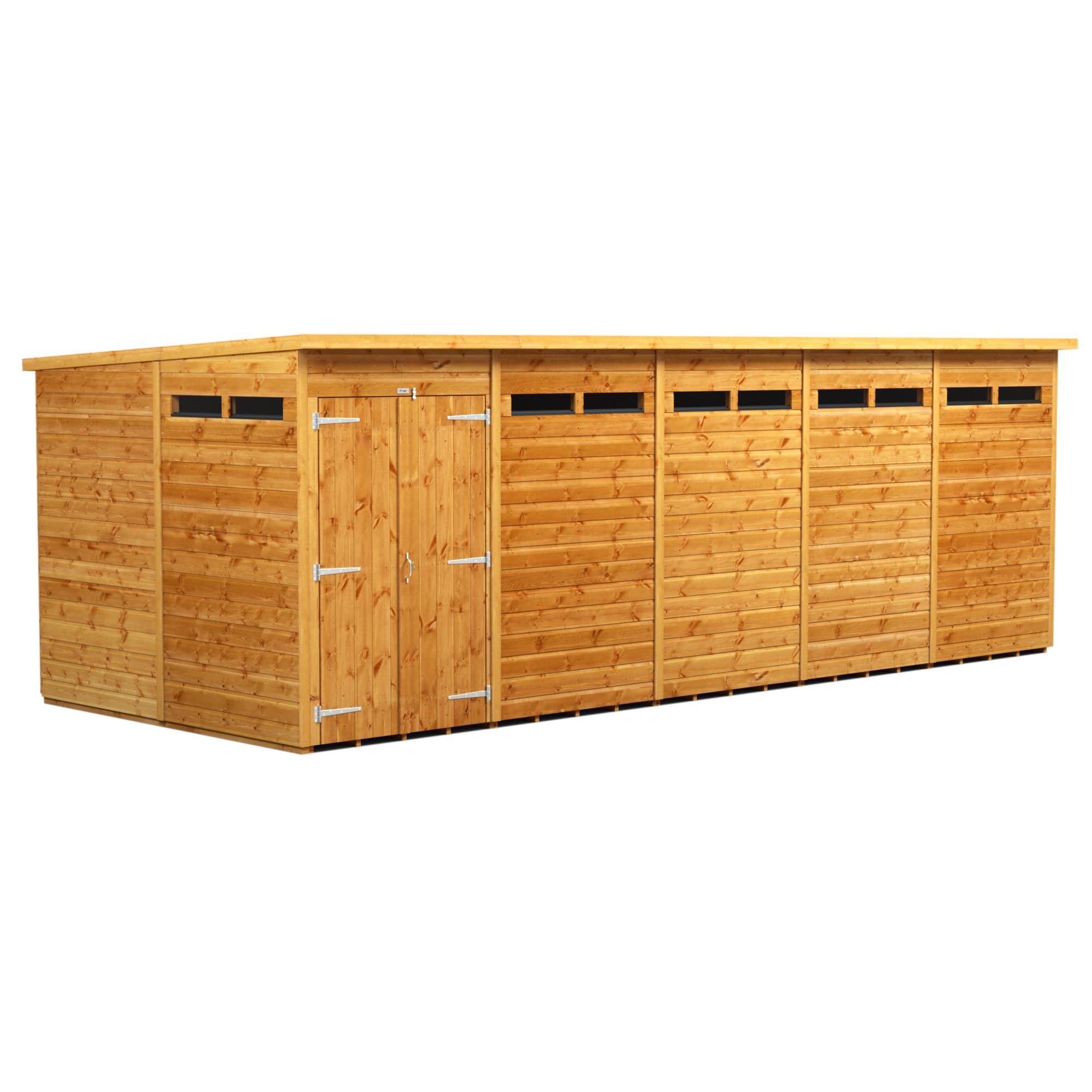 Powersheds 20 x 8 Power Pent Double Door Security Shed