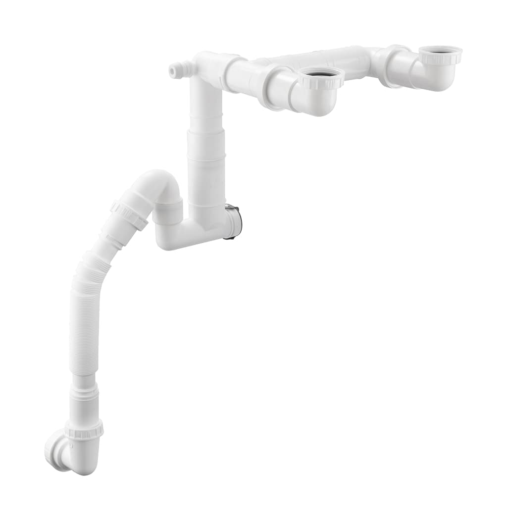 Leisure White Rapid Fit Plumbing Waste Kit 1.5 Bowl