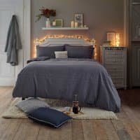 Deyongs Southwick Super King Fitted Sheet - Navy / Double / Machine washable, tumble dry