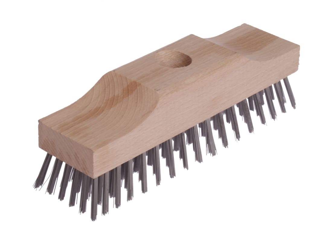 Lessmann Raised Wooden Stock Broom Head 6 Row Steel Wire 220 x 60mm 148.101