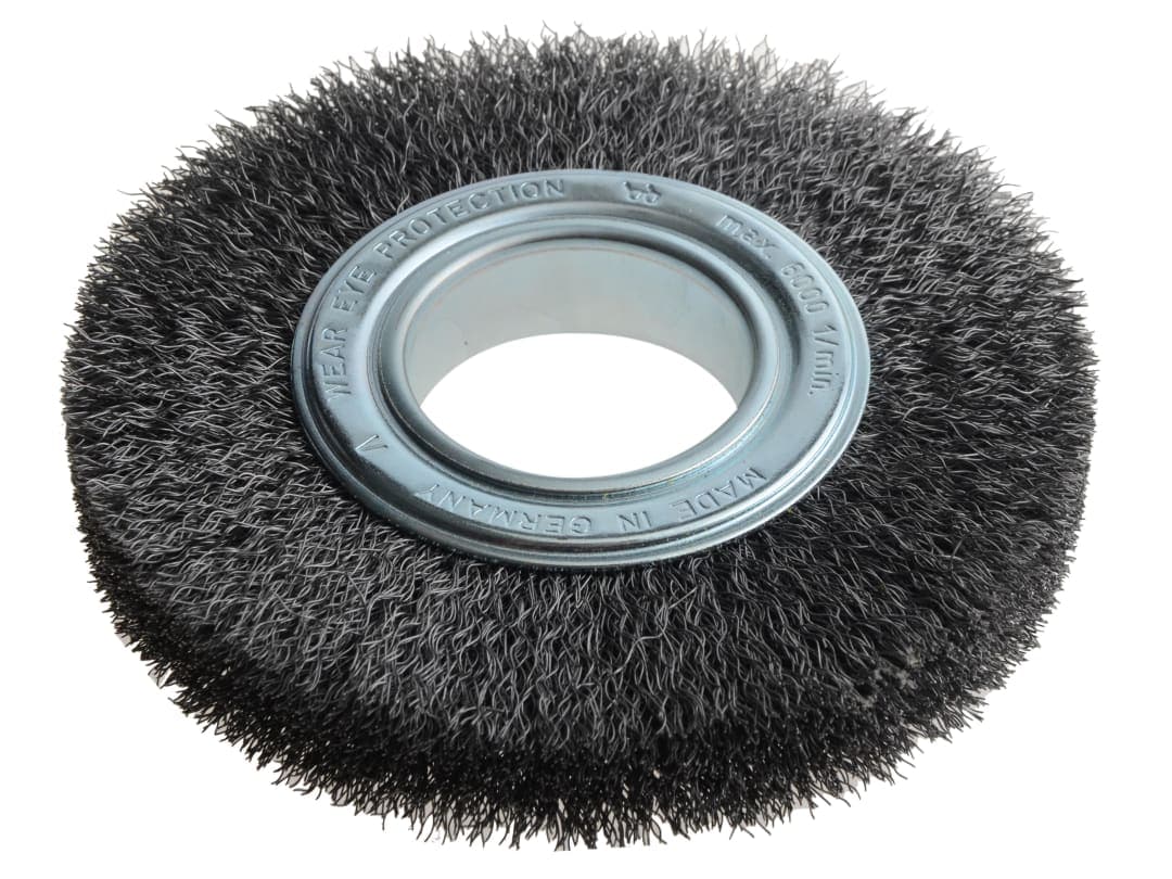 Lessmann Wheel Brush D150mm x W23-25 x 50 Bore Steel Wire 0.30 + Adaptors Set 3 345.162
