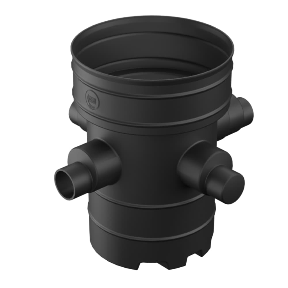 Catchpit Chamber Base - 450mm Diameter For 110mm Pipe with 110mm & 160mm Inlets