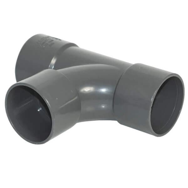FloPlast Solvent Weld Waste Tee - 40mm Anthracite Grey