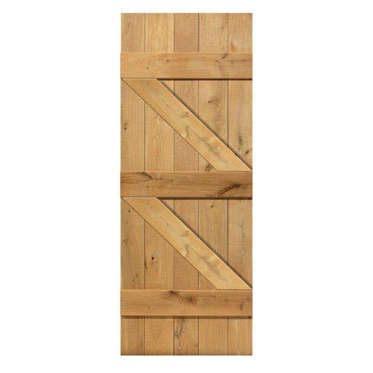 Rustic Solid Oak Ledged Interior Door - Unfinished - 40 x 1981 x 762mm - Supplied ready to finish