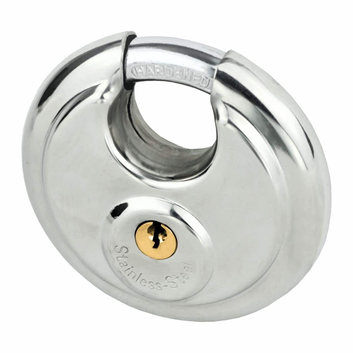 Steel Disc Padlock - 90mm - Stainless Steel - Security Solutions