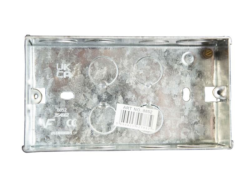Dencon 8852NB Metal Back Box 2-Gang 45Mm