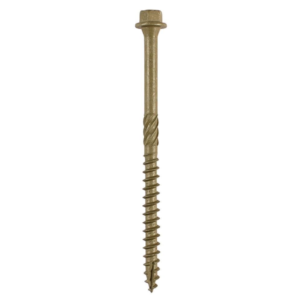 Timco 175IN Timber Frame Construction & Landscaping Screws - Hex - Exterior - Green Organic 6.7 X 175 Box 50
