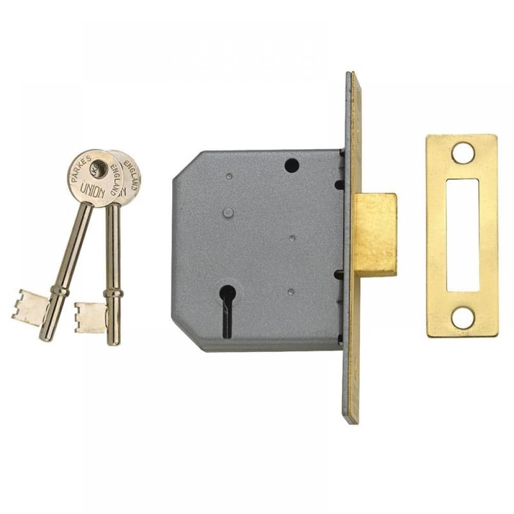 Union Y2177-SC-3.00 2177 3 Lever Mortice Deadlock Satin Chrome 77.5Mm 3In Visi