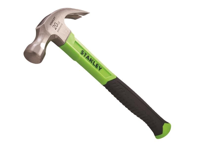 Stanley® Hand Tools STHT51311-5 Fibreglass Hi-Vis Claw Hammer 567G (20Oz)