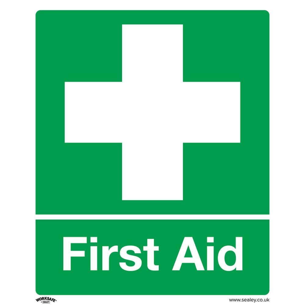 Sealey SS26V1 Safety Sign - First Aid - Self-Adhesive Vinyl