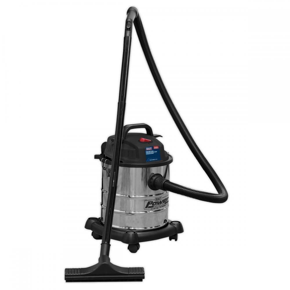 Sealey PC195SD Vacuum Cleaner Wet & Dry 20L 1200W/230V Stainless Drum