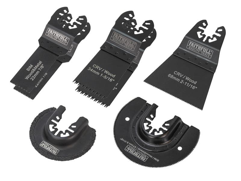 Faithfull Multi-Function Tool Blade Set 7 Piece