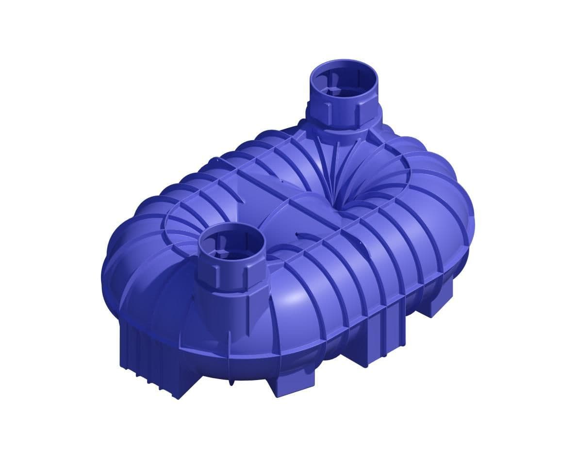 8,400L Twin Neck Non-Potable Underground Tank (Bare Tank Only) Purple