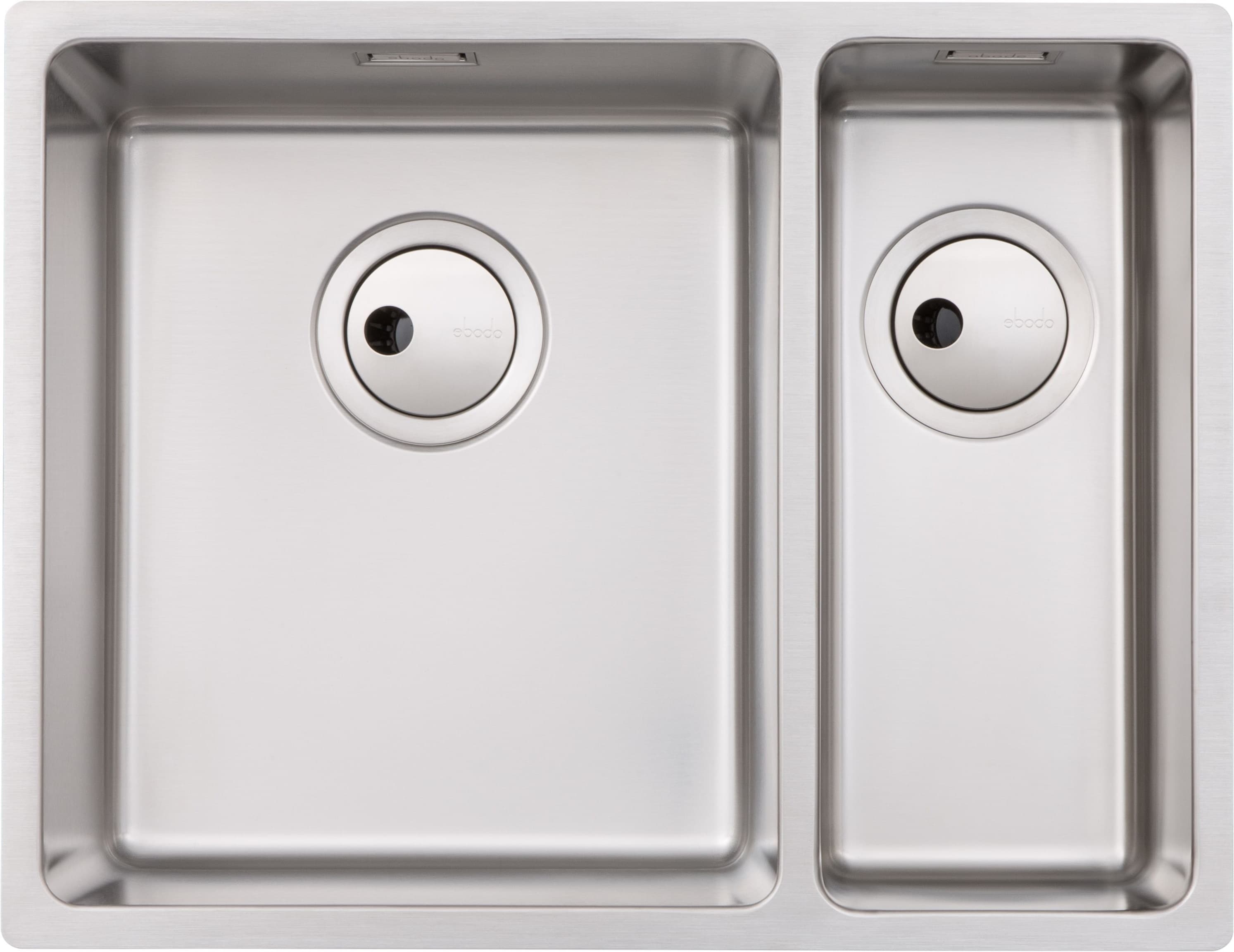 Abode Stainless Steel Matrix R15 1.5 Bowl Undermount Versatile Right Hand Drainer Kitchen Sink, 580x440x202mm