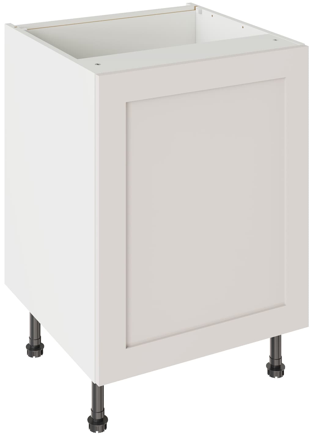Kitchen Kit Flatpack Base Unit Shaker Ultra Matt Light Grey 600mm - FKKH0704