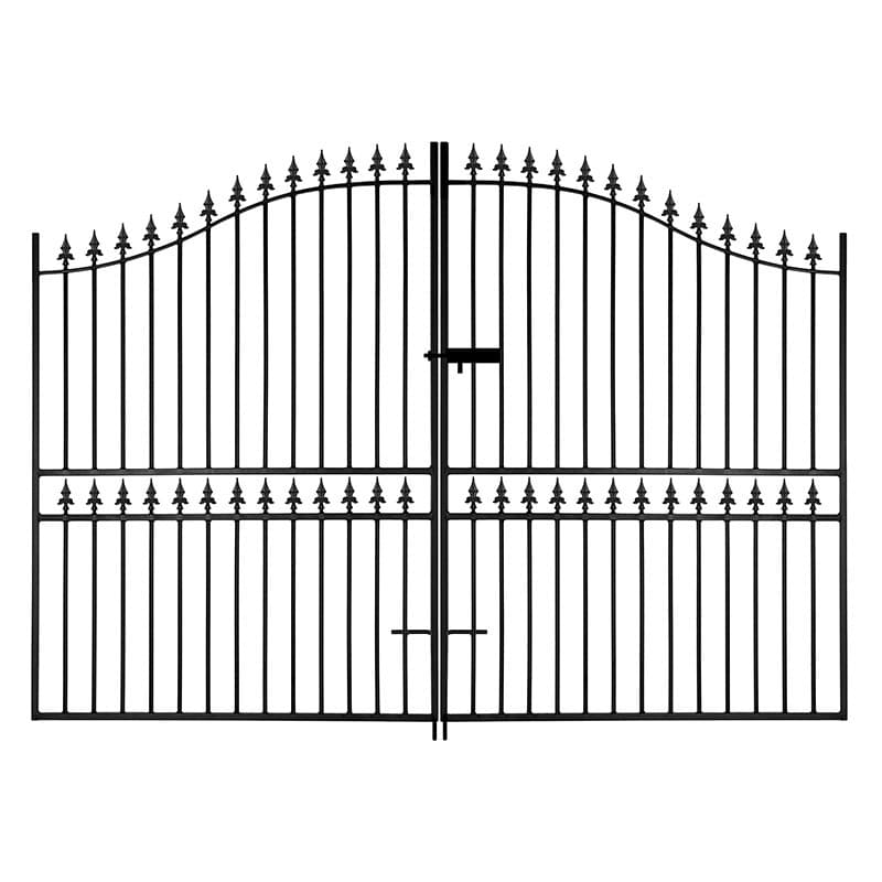 Corfe Premium Spear Top Tall Bow Double Metal Gates 3048mm GAP x 2083mm High Zinc & Powder CFZP93