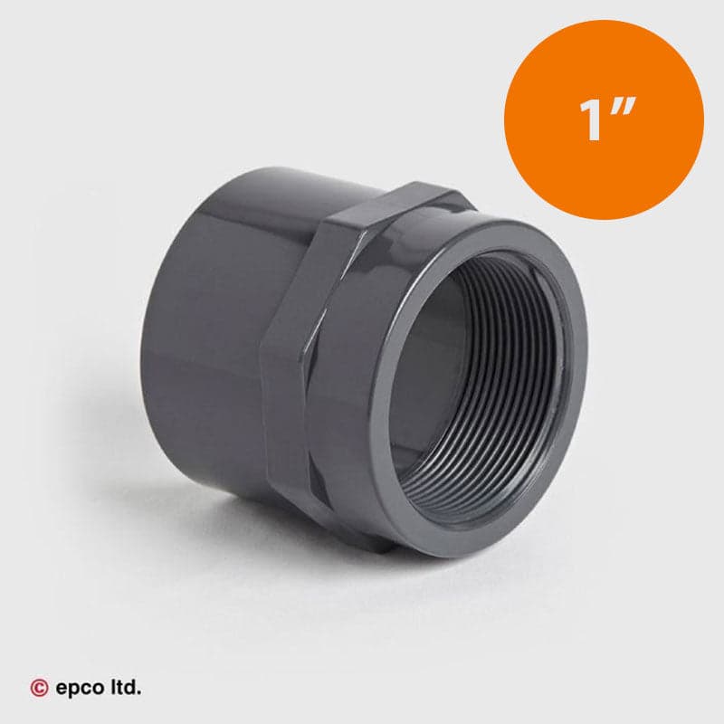1" U-PVC Plain x Threaded Socket