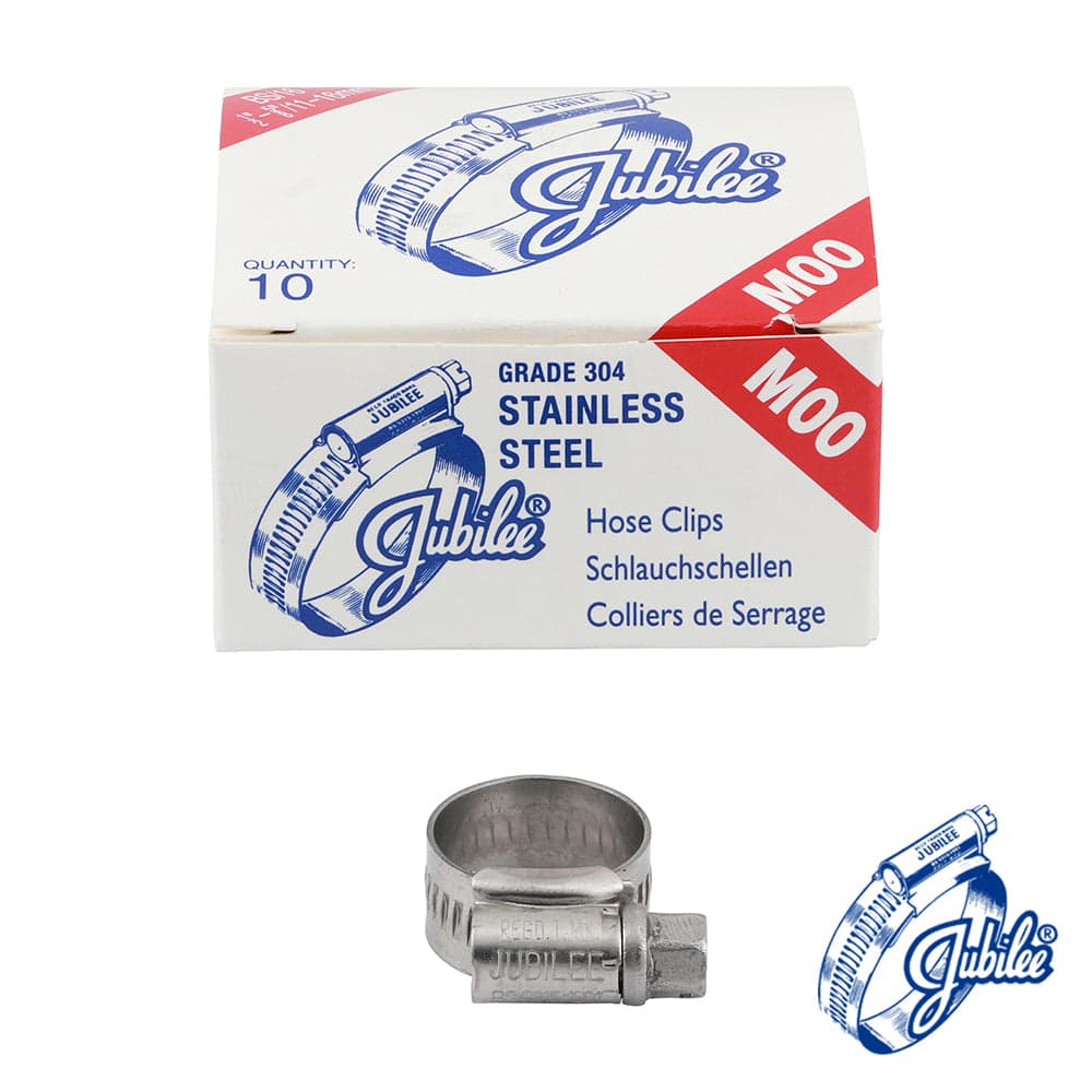 Jubilee® Clip A2 304 Stainless Steel - 11 - 16mm (Box of 10)